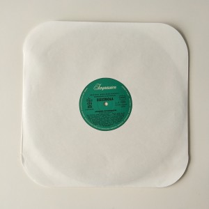 12 białych rekordów LP, rękaw 33 obr./min. Okrągłe narożniki z otworem